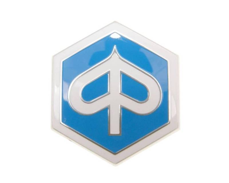 2EXTREME Emblem Piaggio zum Stecken 6-eckig 42x48mm kompatibel für Piaggio Beverly, Carnaby, X7, X8, X10 von 2EXTREME