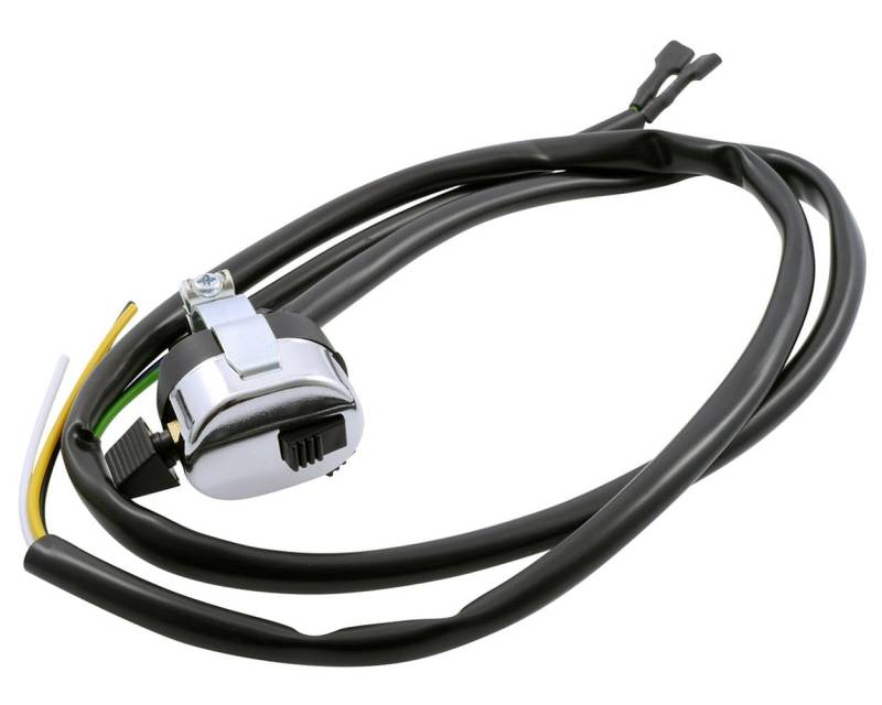 2EXTREME Lenkerschalter Universal Klein Blinkerschalter und Zwei Drucktasten-Schalter. Motorrad, Silber von 2EXTREME