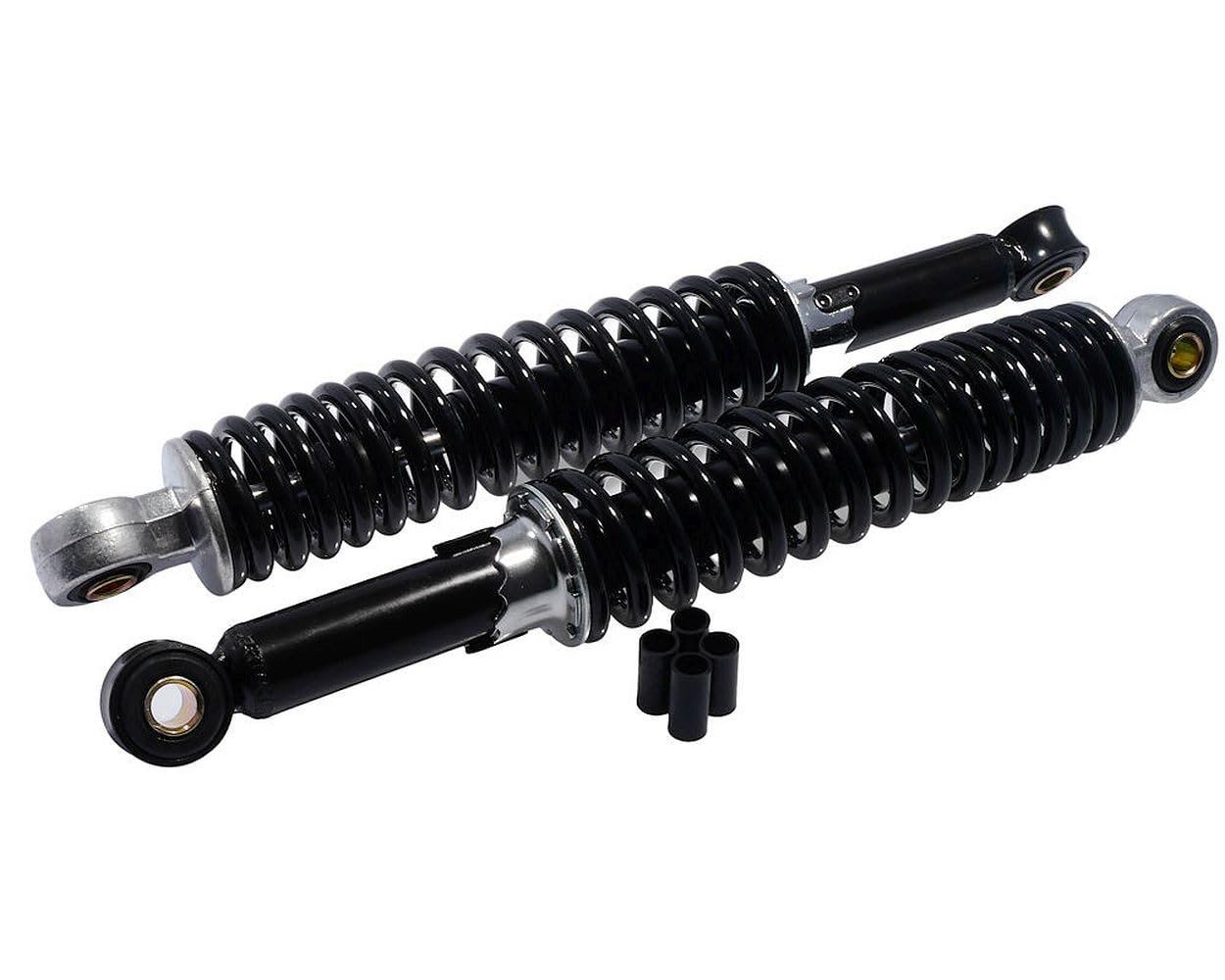 2EXTREME Stoßdämpfer Federbein Set 310mm M8 M10 schwarz universal kompatibel für Moped Schaltmoped Mofa von 2EXTREME