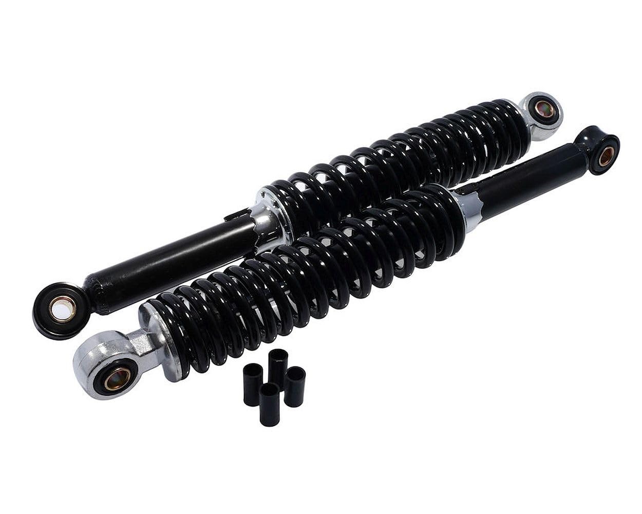 2EXTREME Stoßdämpfer Federbein Set 340mm M8 M10 schwarz universal kompatibel für Moped Schaltmoped Mofa von 2EXTREME
