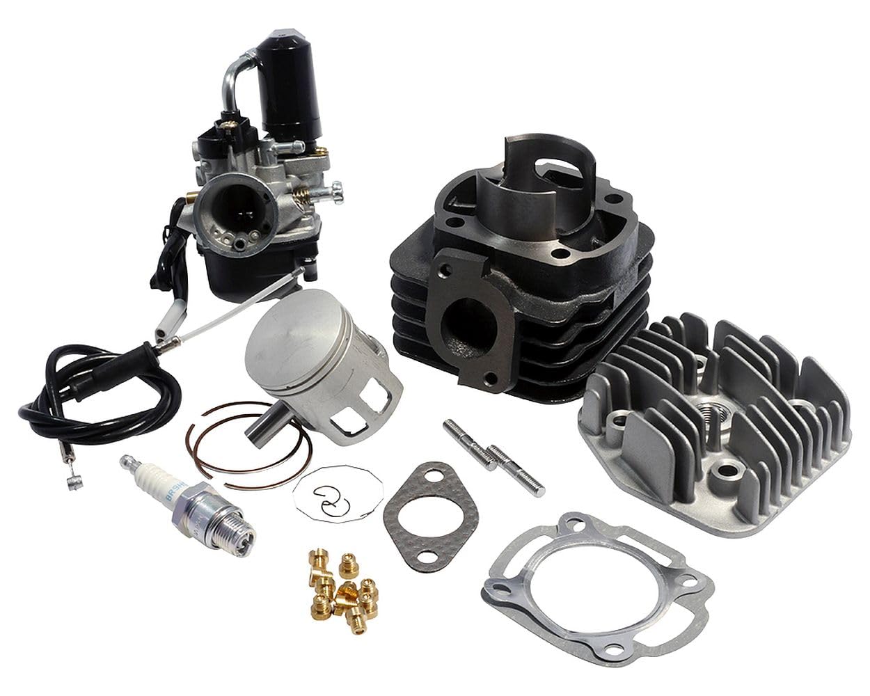 2EXTREME Zylinder 70ccm Sport mit 17,5mm Vergaser und Hauptdüsen kompatibel für Minarelli liegend AC 2T 2EXTREME Zylinder 70ccm Sport mit 17,5mm Vergaser und Hauptdüsen kompatibel für Minarelli liegend AC 2T von 2EXTREME