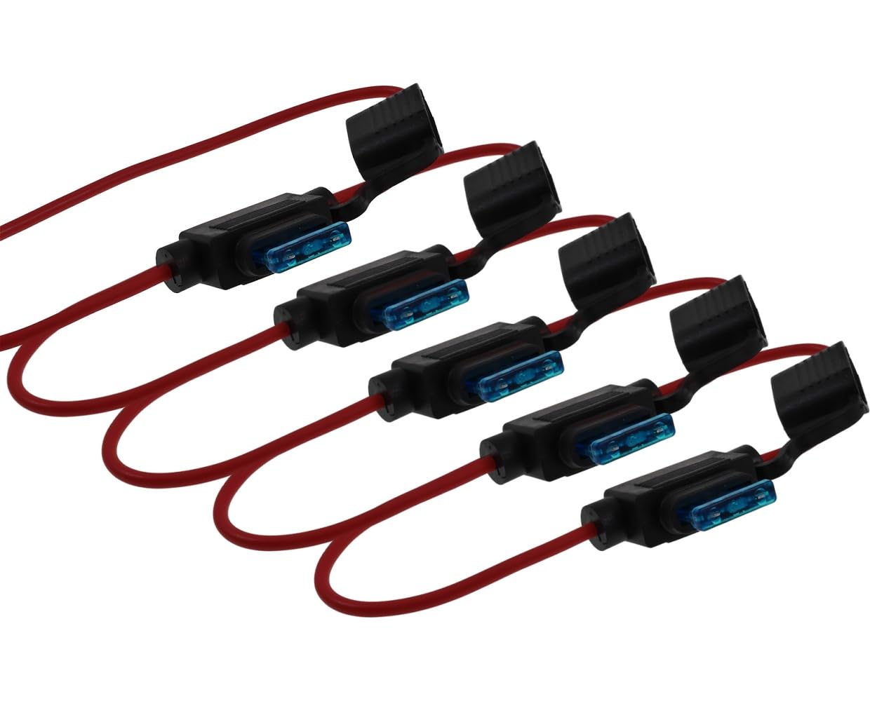 5x Sicherungshalter 1mm 15A mit Kabel für Flachsicherung kompatibel für Roller, Universal 5x Sicherungshalter 1mm 15A mit Kabel für Flachsicherung kompatibel für Roller, Universal von 2EXTREME