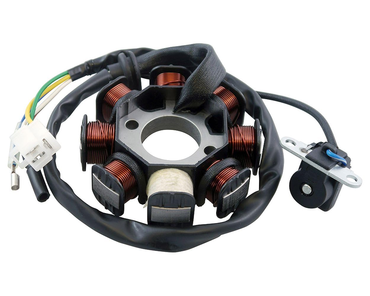 Lichtmaschine Stator 8 Spulen GY6 125 150 ccm kompatibel für BAOTIAN JINAN QINGQI QM125T-10A Lichtmaschine Stator 8 Spulen GY6 125 150 ccm kompatibel für BAOTIAN JINAN QINGQI QM125T-10A von 2EXTREME