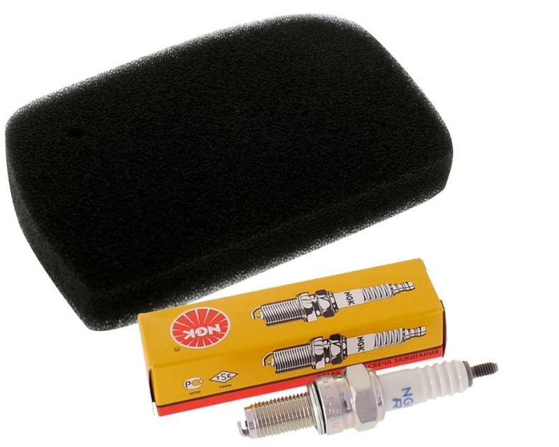 Luftfilter + NGK Zündkerze CR8E kompatibel mit Aprilia Leonardo 125ccm 150 Einlage Einsatz von 2EXTREME