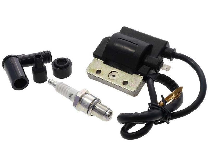 Zündspule Zündkerze Zündkabel Zündkerzenstecker kompatibel mit Piaggio TPH SKR 125 Runner Maxi von 2EXTREME