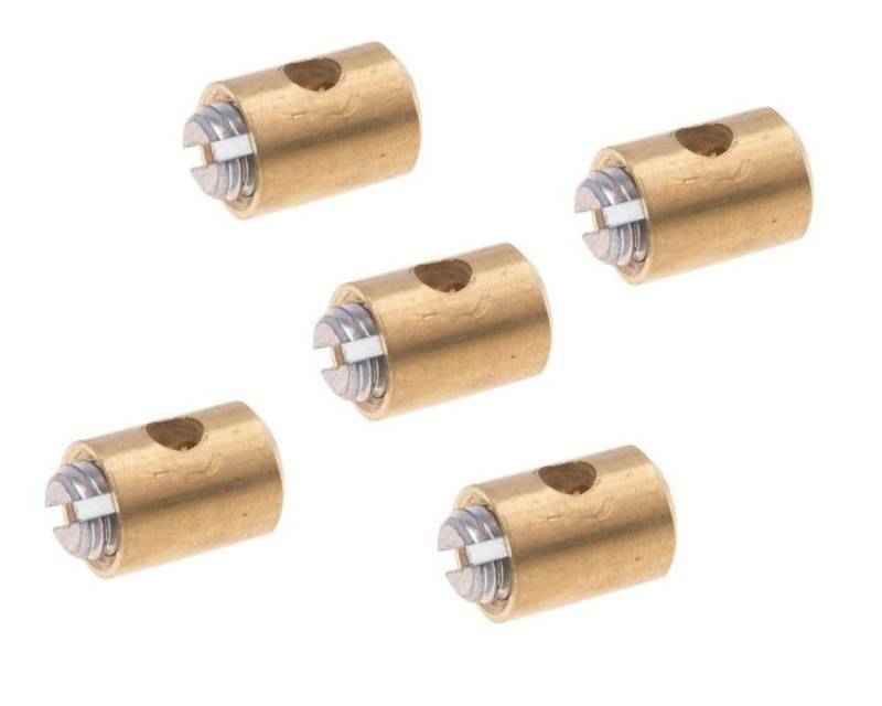 2EXTREME Schraubnippel 5 Stück, innen 2mm, aussen 5,5mm, Gesamtlänge 7,5mm, Gaszug Bremszug Kupplungszug Bowdenzug Universal Nippel, Motorrad, Mofa, Roller, Moped, Quad und andere Zweiräder von 2EXTREME