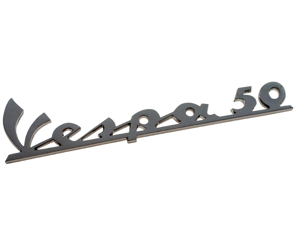 Schriftzug Emblem für Beinschild kompatibel mit "kompatibel mit Vespa 50" chrom 135x35mm, 3 Pin Schriftzug Emblem für Beinschild kompatibel mit "kompatibel mit Vespa 50" chrom 135x35mm, 3 Pin von 2EXTREME