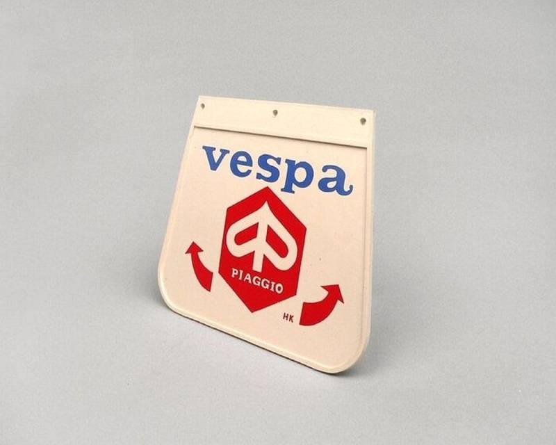 Spritzschutz Schmutzfänger Schmutzlappen mit rotem Logo Retro kompatibel mit Piaggio kompatibel mit Vespa von 2EXTREME