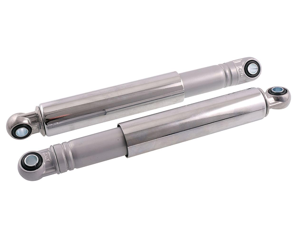 Stoßdämpfer Set 260mm Federbein 26cm grau chrom Mofa Moped hinten Tuning Ersatz Stoßdämpfer Set 260mm Federbein 26cm grau chrom Mofa Moped hinten Tuning Ersatz von 2EXTREME