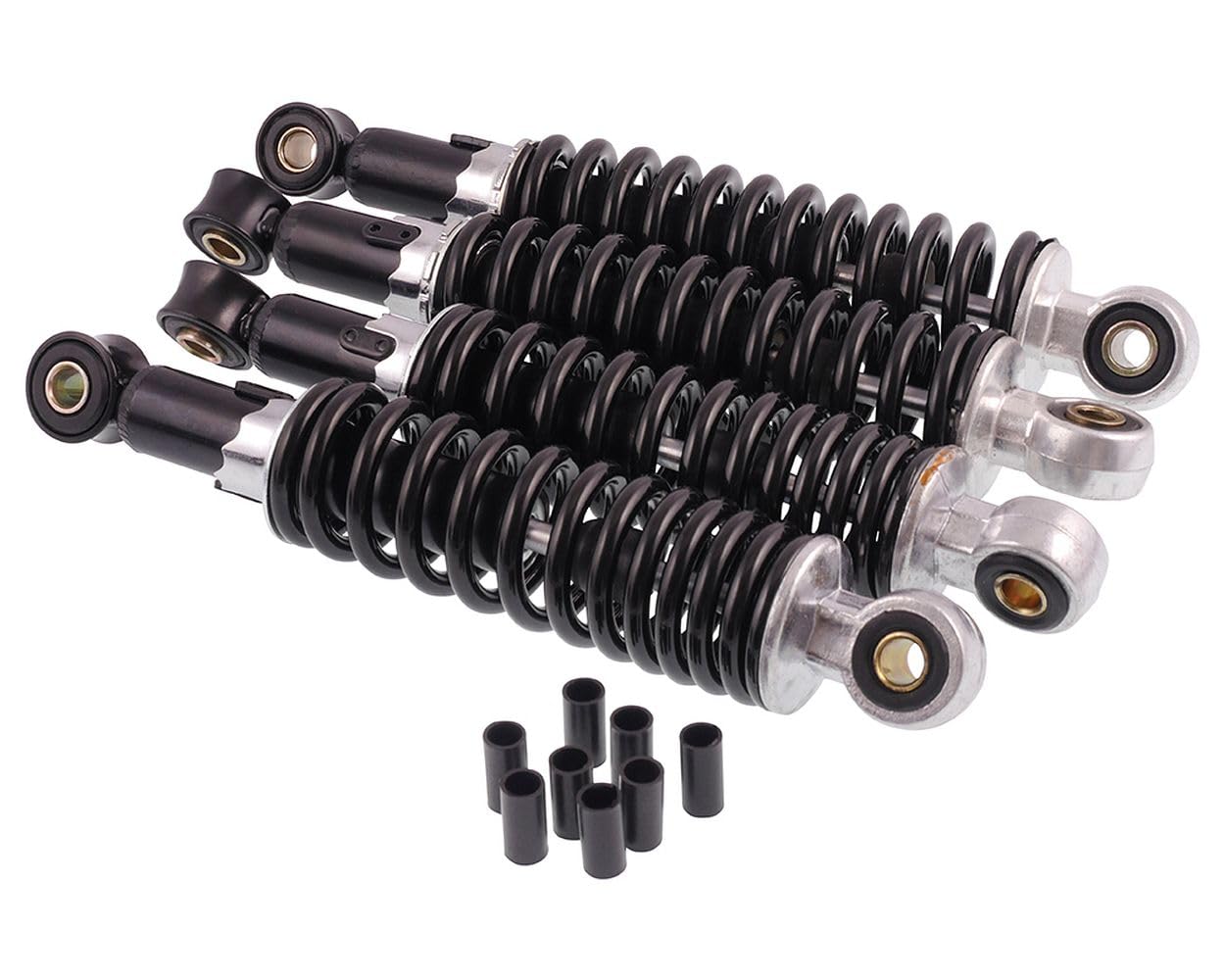 Tieferlegung SET 4 Simson Stoßdämpfer schwarz 240mm + 260mm Schwalbe KR51 Tieferlegung SET 4 Simson Stoßdämpfer schwarz 240mm + 260mm Schwalbe KR51 von 2EXTREME