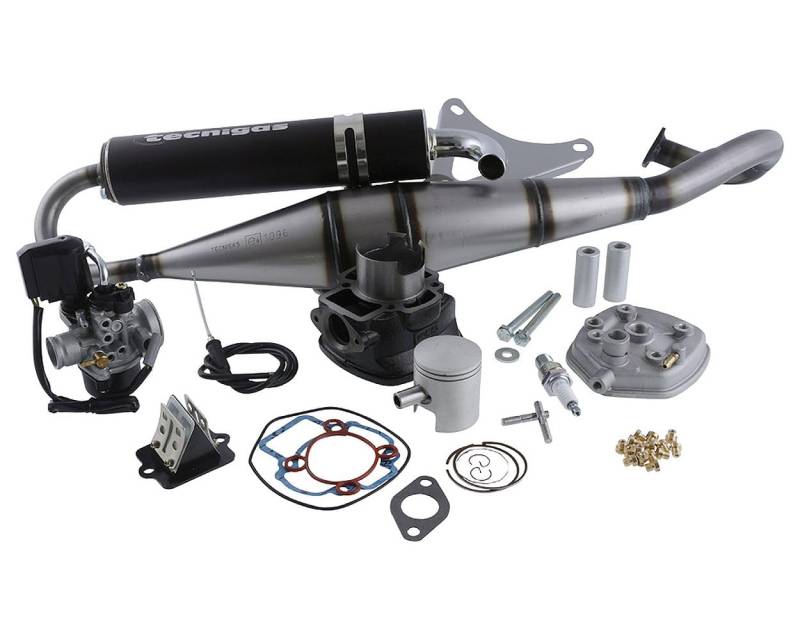 Tuningkit SPORT 70CCM Zylinder Auspuff Vergaser kompatibel mit Piaggio Zip Gilera Runner NRG von 2EXTREME