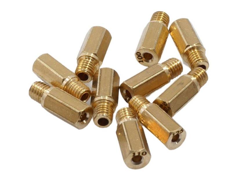 Vergaser Hauptdüsen Set kompatibel für Keihin FCR MX PWK PWM PE PJ Vergaser 100-122 10 Stk von 2EXTREME