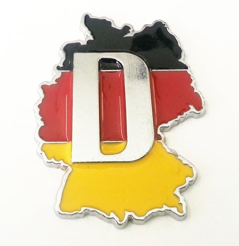 2MM Service 3D Metall Deutschland - Germany - Metall-Aufkleber - Auto Emblem - Sticker - von 2MM Service