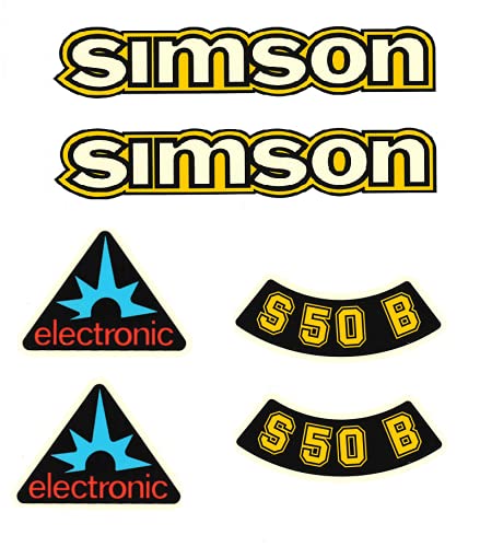 Dekorsatz Simson S50B Electronic Retro Aufkleber Set DDR Style von 2taktshop