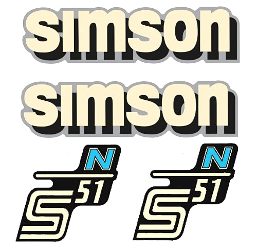 Dekorsatz Simson S51N Retro Aufkleber Set wie Original von 2taktshop