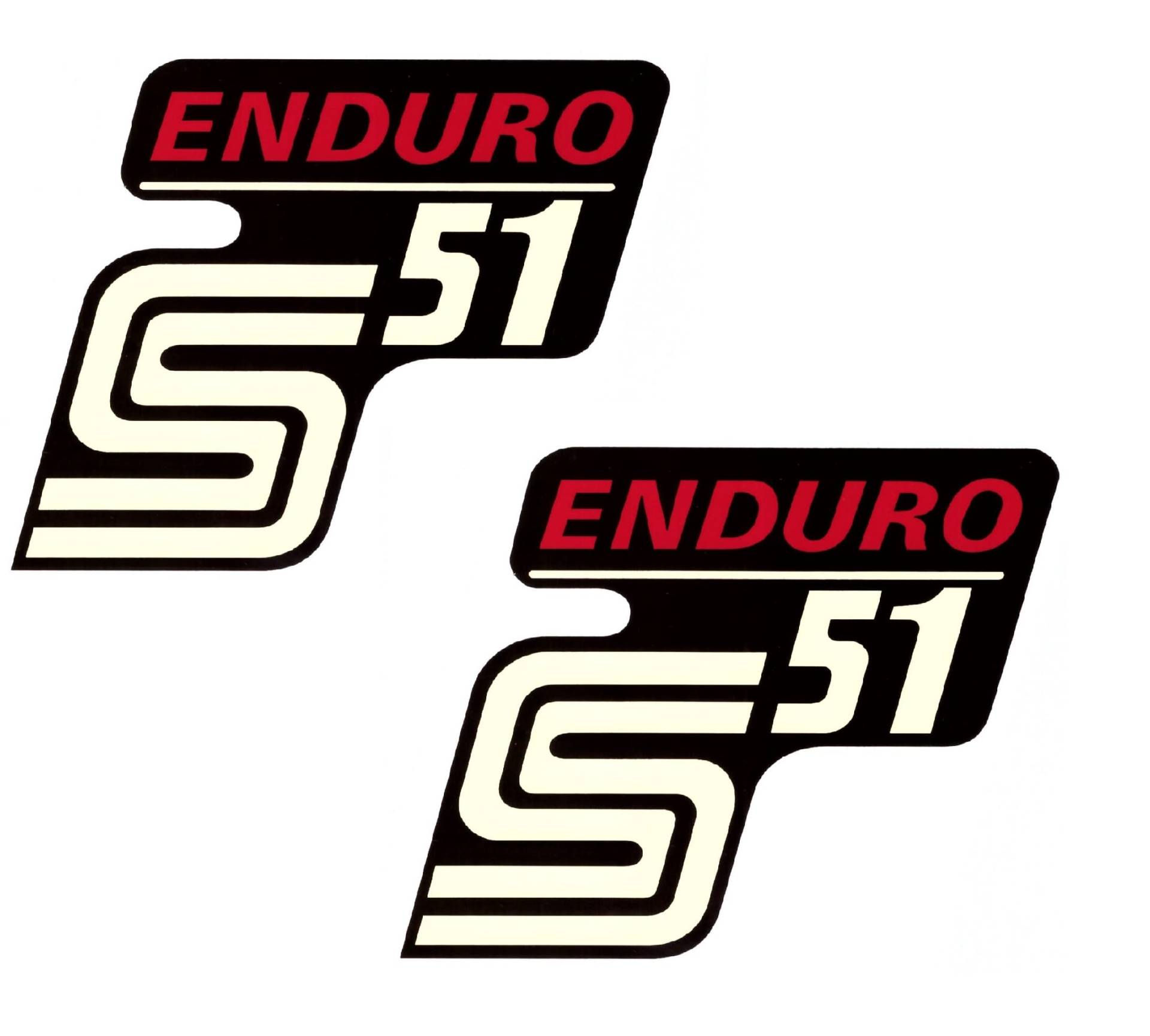 Simson S51 Enduro Retro Wasserschiebebild Abziehbilder Decals Seitendeckel von 2taktshop