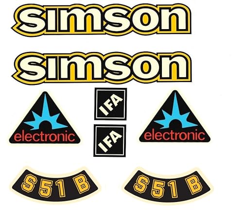 Simson S51B IFA Electronic Aufkleber Set Dekor Premium Retro DDR IFA von 2taktshop