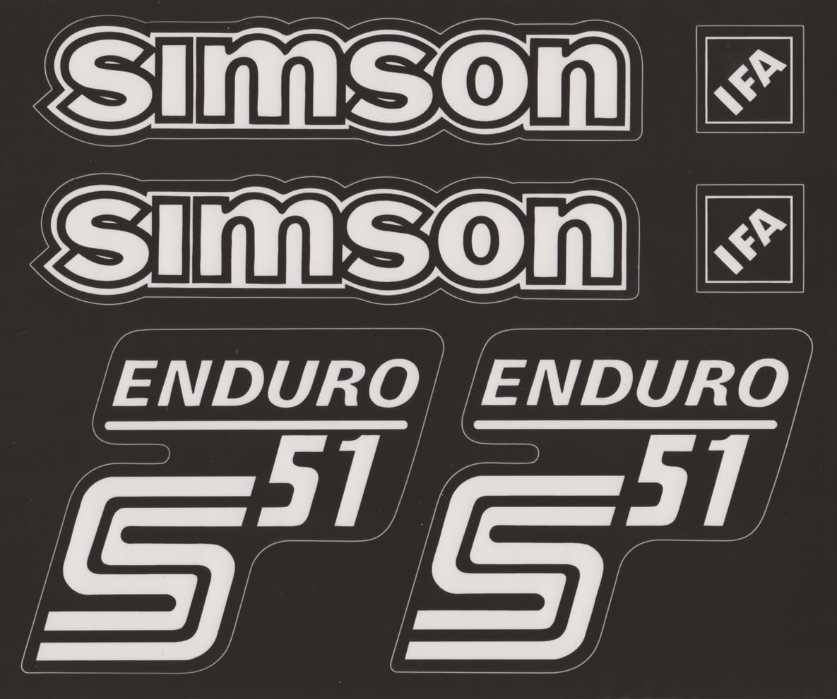 Transparente Simson S51 Enduro Aufkleber IFA Premium Transparente Simson S51 Enduro Aufkleber IFA Premium von 2taktshop