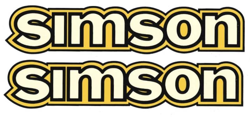 Wasserschiebebild Simson S50 Klein Gelb Wasserabziehbild, Nass Schiebebild von 2taktshop