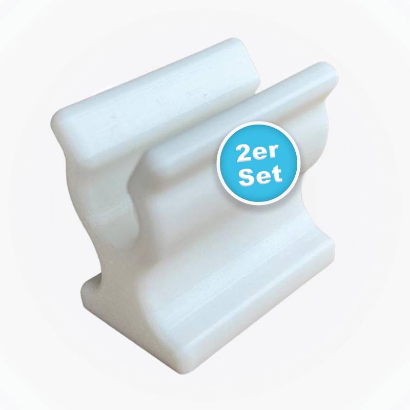 Halterungen passend für Markisenkurbel von Wohnmobil Stützen - 10 mm Durchmesse, 2er Set, Flexibel & Unzerstörbar, Einfache Montage mit Schrauben oder Klebeband - Made in Germany (Weiß) von 3D-Druck Camper
