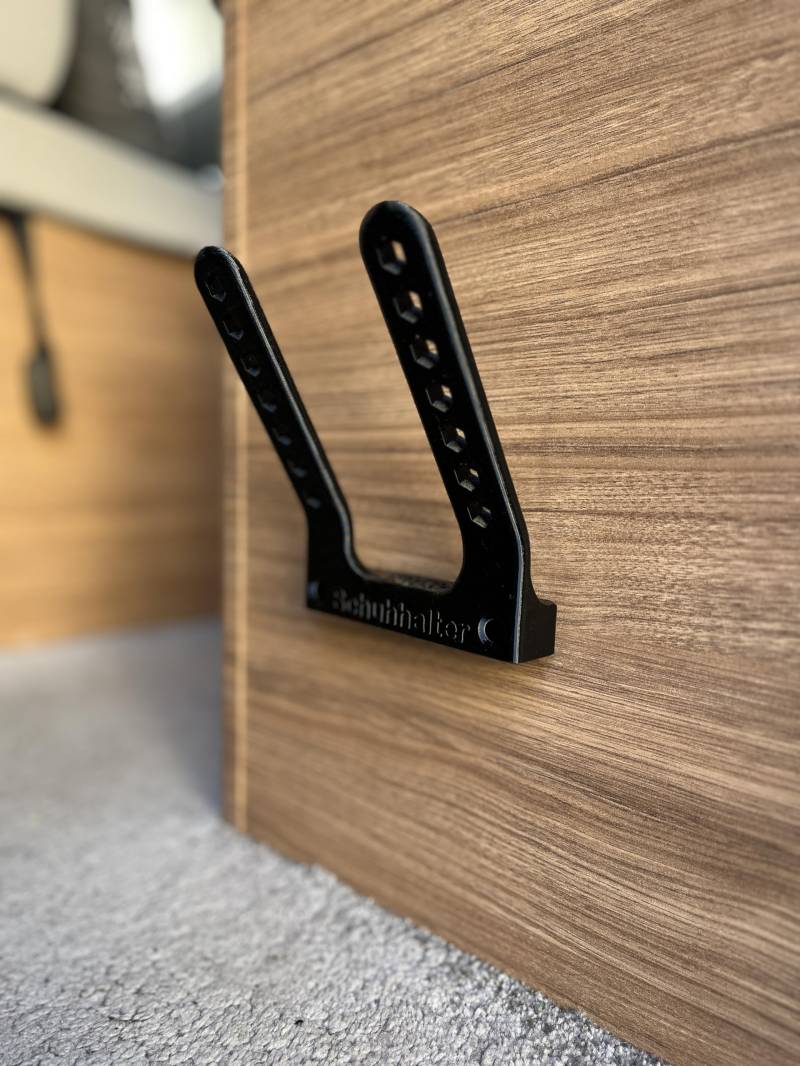 Universal Schuhhalter für Camper & Wohnmobil (Schwarz) von 3D-Druck Camper