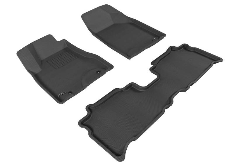 3D MAXpider All-Weather Floor Mats for Lexus RX330 / 350 2004-2009 Custom Fit Car Floor Liners, Kagu Series (1st & 2nd Row, Black) (L1LX03901509) von 3D MAXpider