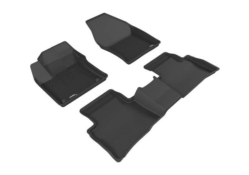 3D MAXpider Komplettes Set, passgenaue Allwetter-Fußmatte für ausgewählte Toyota Prius/Prius Prime Modelle - Kagu Gummi (schwarz) von 3D MAXpider