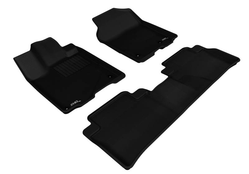 3D MAXpider Komplettes Set passgenauer Allwetter-Fußmatten für ausgewählte Acura RDX Modelle – Kagu Gummi (schwarz) von 3D MAXpider