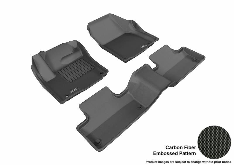 3D MAXpider L1LR01801509 Komplett-Set, passgenau, Allwetter-Fußmatte für ausgewählte Land Rover Range Rover Evoque Modelle, Kagu Rubber (schwarz), Grau von 3D MAXpider