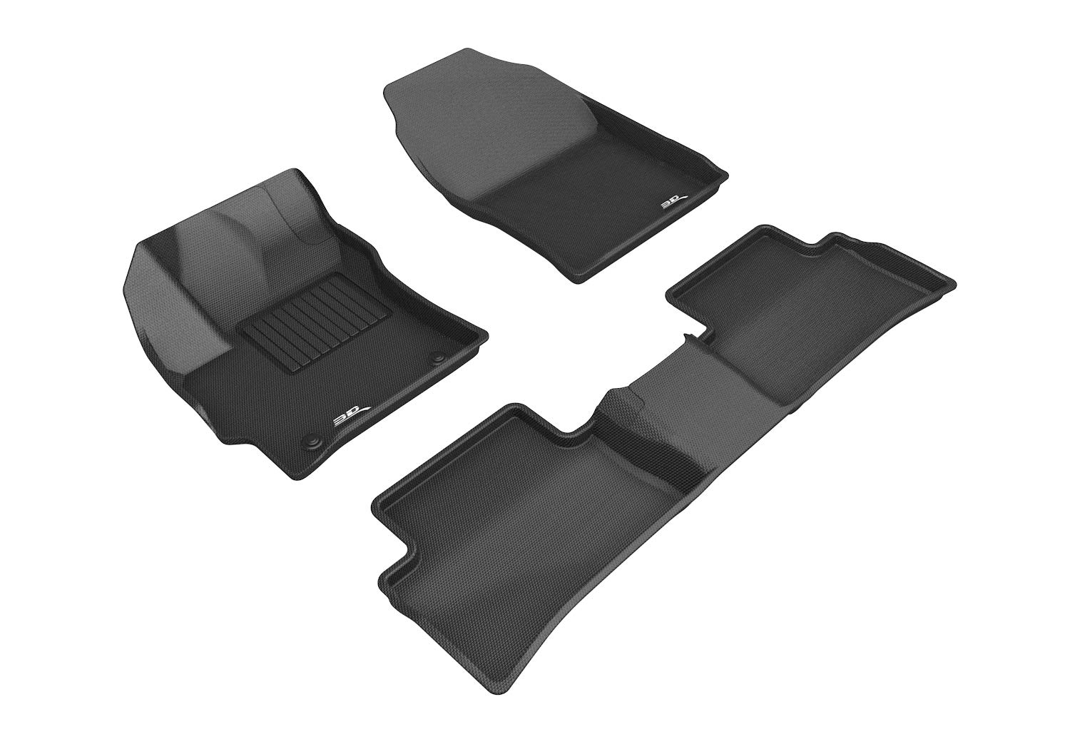 3D MAXpider L1TY24601509 Allwetter Fußmatten für Toyota Corolla Schrägheck 2019-2020 / Corolla Hybrid 2020 Passgenaue Auto Bodeneinlagen, Kagu Serie (1. & 2. Reihe, Schwarz) von 3D MAXpider