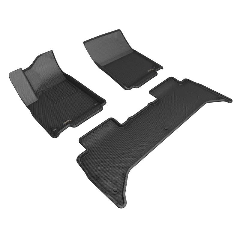3D MAXpider Maßgeschneiderte Kagu Automatten Fußmatte (schwarz), kompatibel mit RIVIAN R1T 2022-2023 - komplettes Set von 3D MAXpider