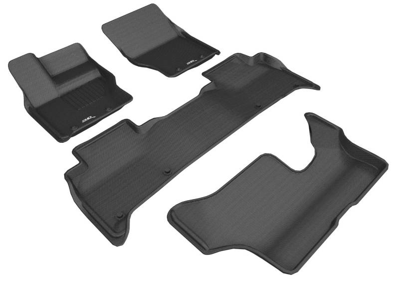 3D MAXpider Passgenaue Kagu Bodenmatte (schwarz) kompatibel mit Land Rover Discovery 2017–2023 – komplettes Set von 3D MAXpider