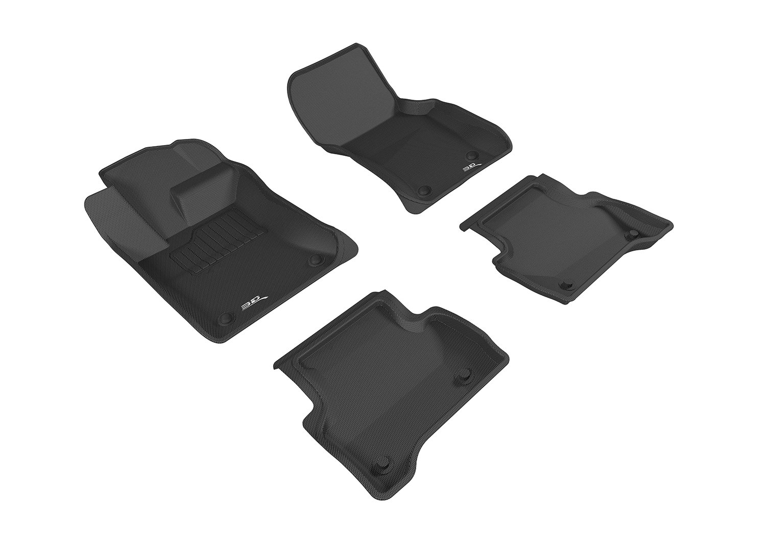 3D MAXpider Passgenaue Kagu Fußmatte (schwarz), kompatibel mit Jaguar XE RWD 2017-2020 - komplettes Set von 3D MAXpider