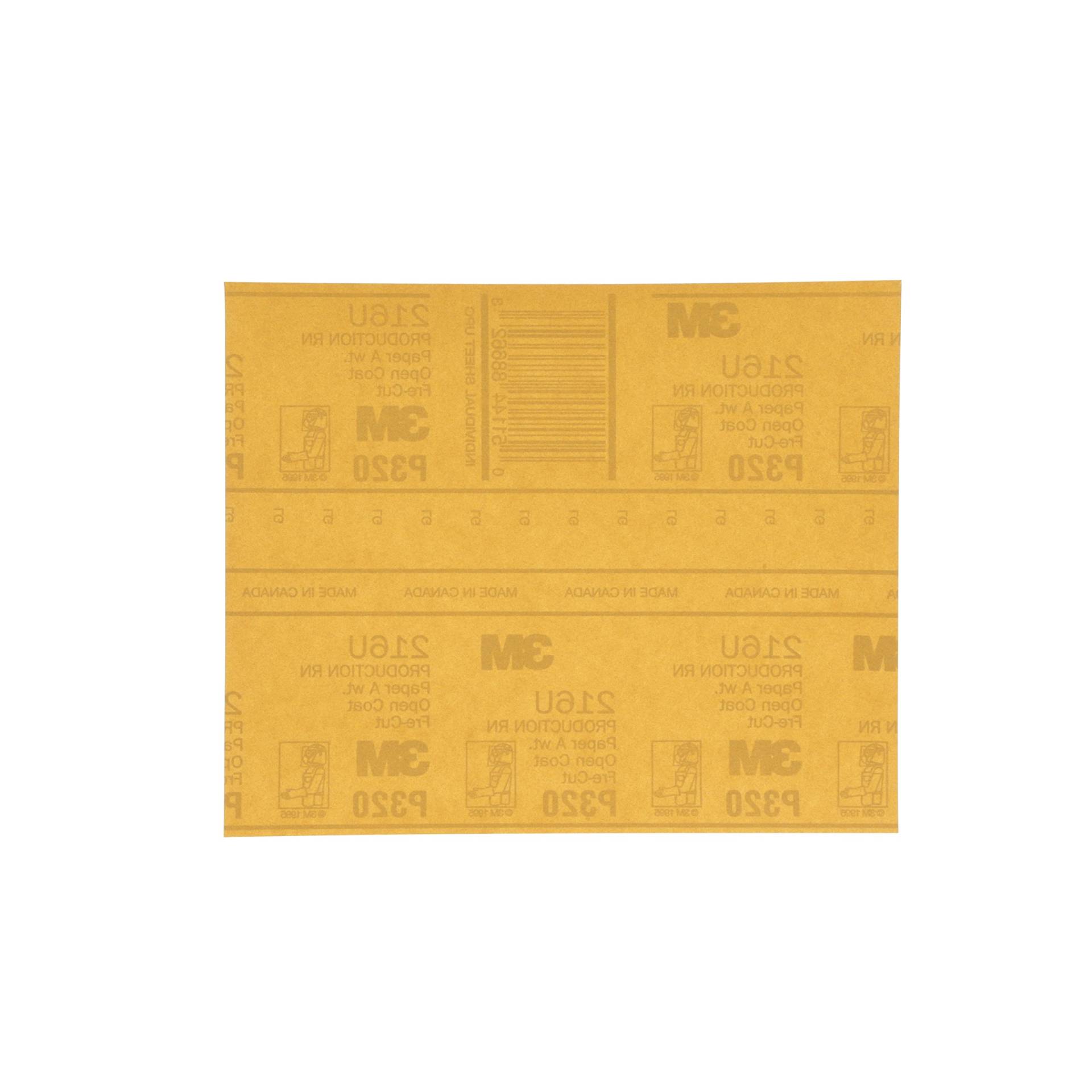 3M Gold-Schleifblatt, 02541, Klasse P320, 22,9 x 27,9 cm, 50 Blatt pro Packung von 3M