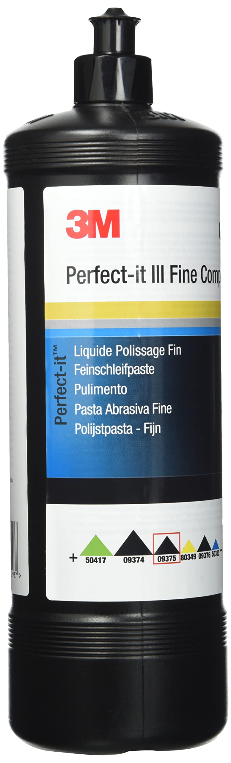 3M Feinschleifpaste Perfect-it III , Polierpaste zur Entfernung von feinen Lack-Kratzern im Automotive Bereich wie zum Beispiel die Beseitigung von Kratzern oder Schäden durch Autowaschanlagen, 1 L von Perfect-It