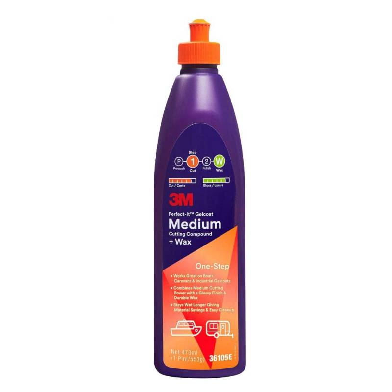 3M NEU Perfect-It Gelcoat Medium Cutting Compound + Wax 36105E Politur Boot Caravan Gelcoat von 3M