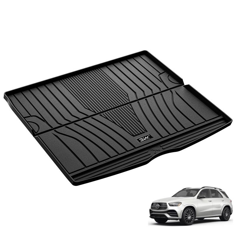 3W Kofferraumwanne für Mercedes Benz GLE V167 2020-2025, TPE Allwetter Maßgeschneiderte Kofferraummatte Komplettset Mercedes Benz GLE V167 Auto Kofferraum Zubehör, Wasserabweisend & Pflegeleicht von 3W