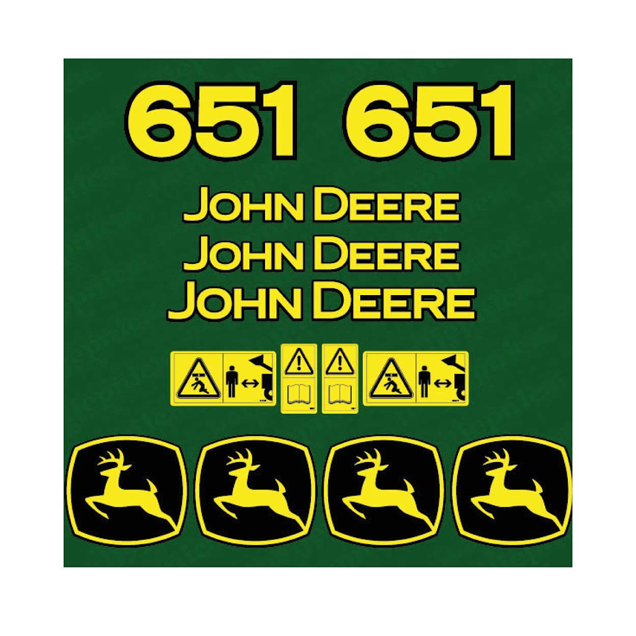 411 DECALS Compatible Replacement for John Deere 651 Tractor Decal (Sticker/Aufkleber) Set von 411 DECALS
