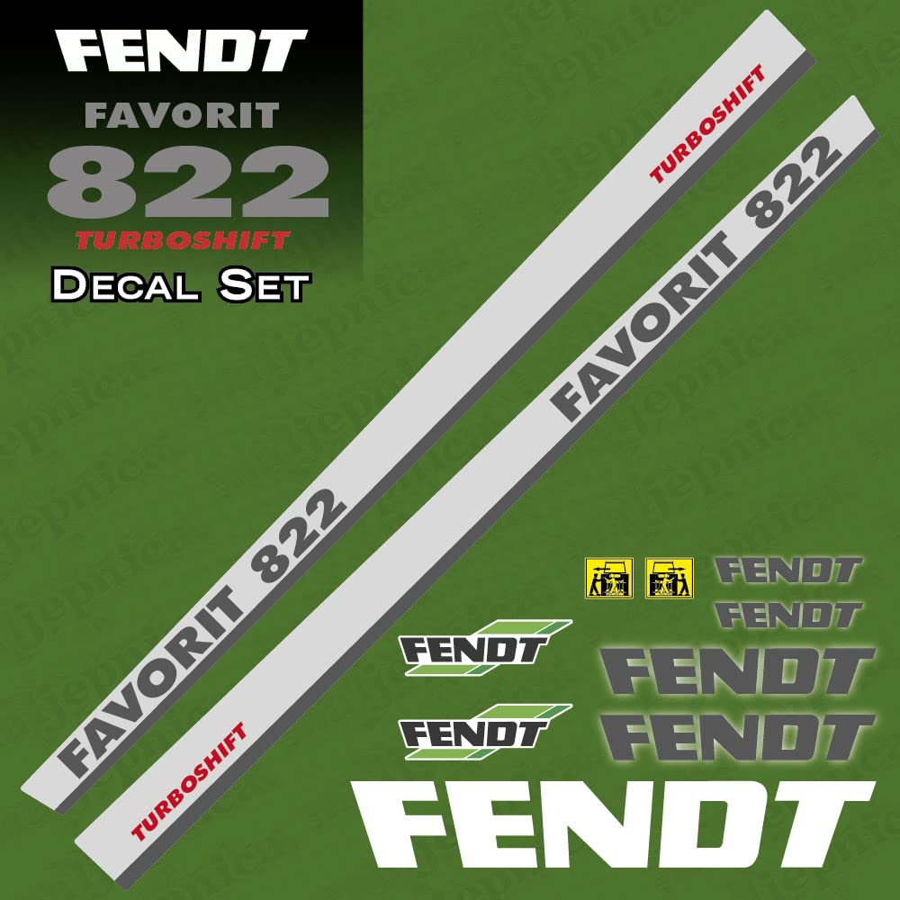411 DECALS Fendt 822 Favorit Turboshift 1997-2002 Aftermarket Replacement Decal/Aufkleber/Adesivo Set von 411 DECALS