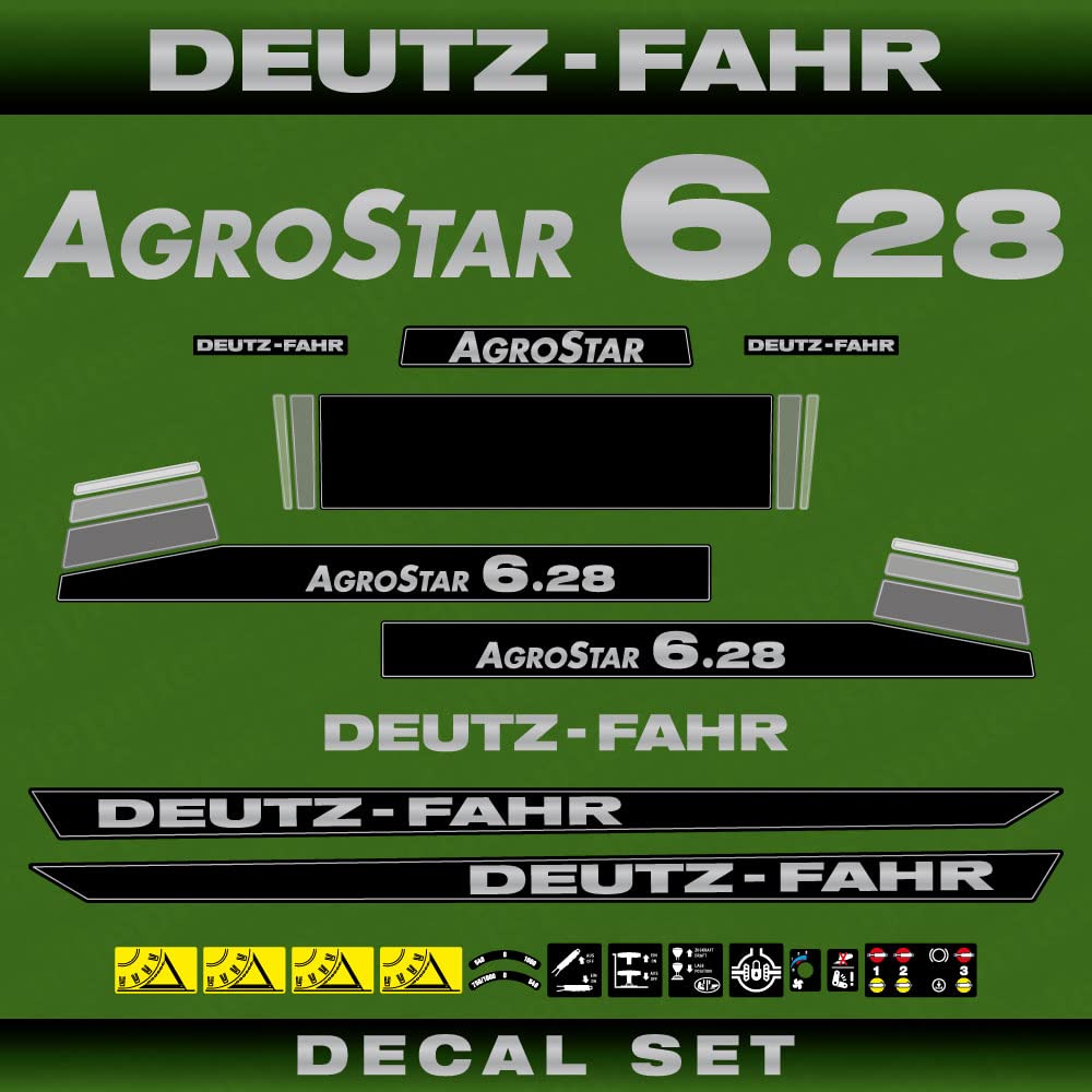 Deutz Agrostar 6.28 Aftermarket Replacement Decals Aufkleber Set von 411 DECALS