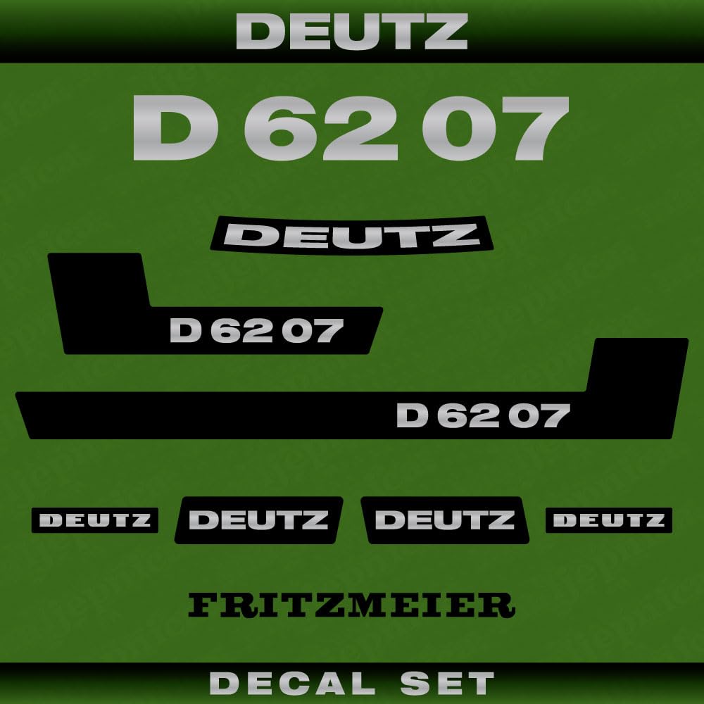 Deutz D 62 07 Aftermarket Replacement Decals/Aufkleber/Adesivo/Sticker Set von 411 DECALS