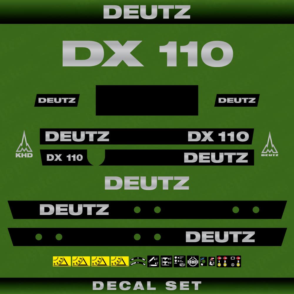 Deutz Fahr DX 110 Aftermarket Replacement Decals Aufkleber Set von 411 DECALS