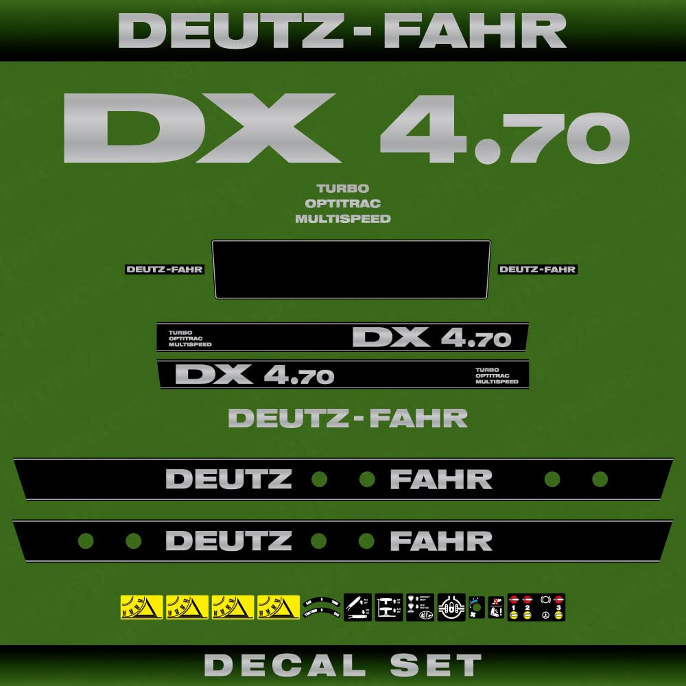 Deutz Fahr DX 4.70 Tom Aftermarket Replacement Decals Aufkleber Set von 411 DECALS