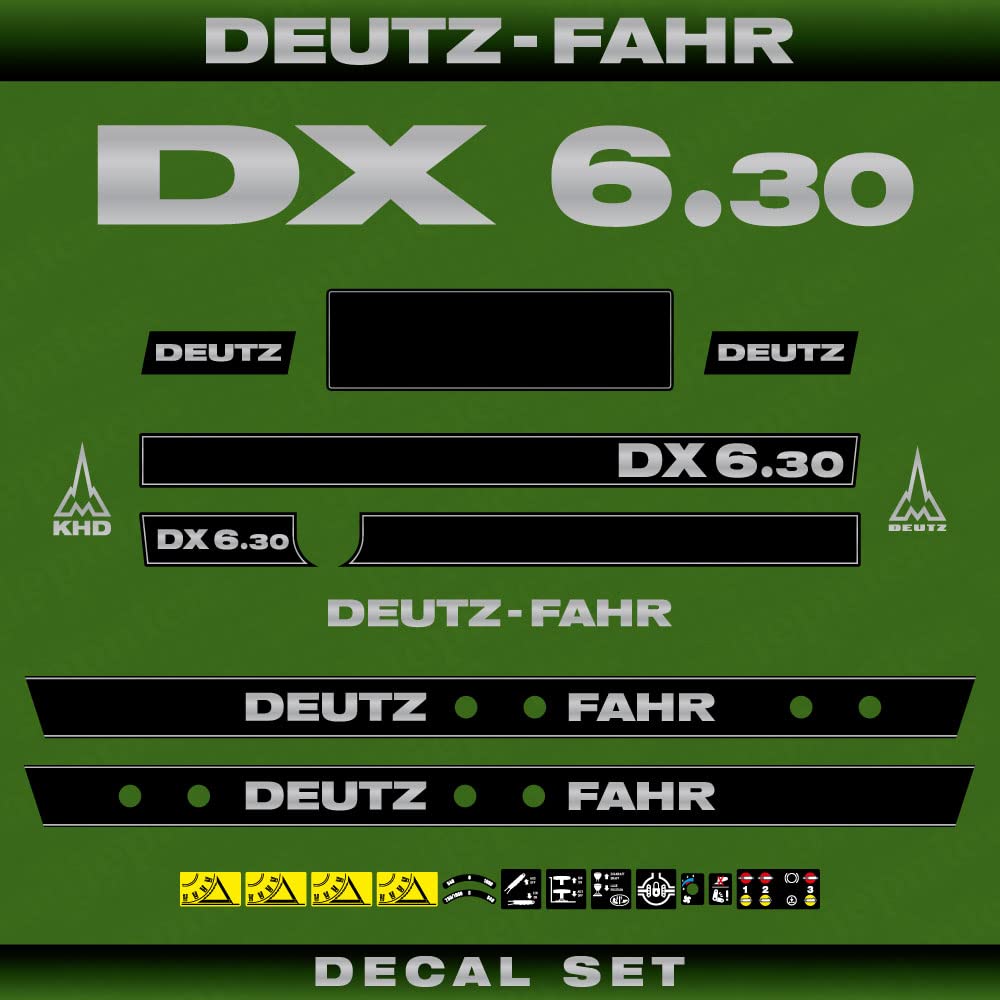 Deutz Fahr DX 6.30 Aftermarket Replacement Decals Aufkleber Set von 411 DECALS