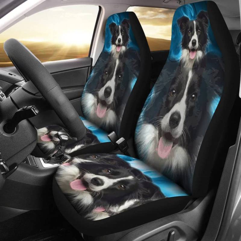 452 Autositzbezüge, Border-Collie-Hundedruck Universal Auto Sitzbezüge Saubere Verschleißfester Sitzbezug Für Einzelsitz Autos Fahrersitz von 452