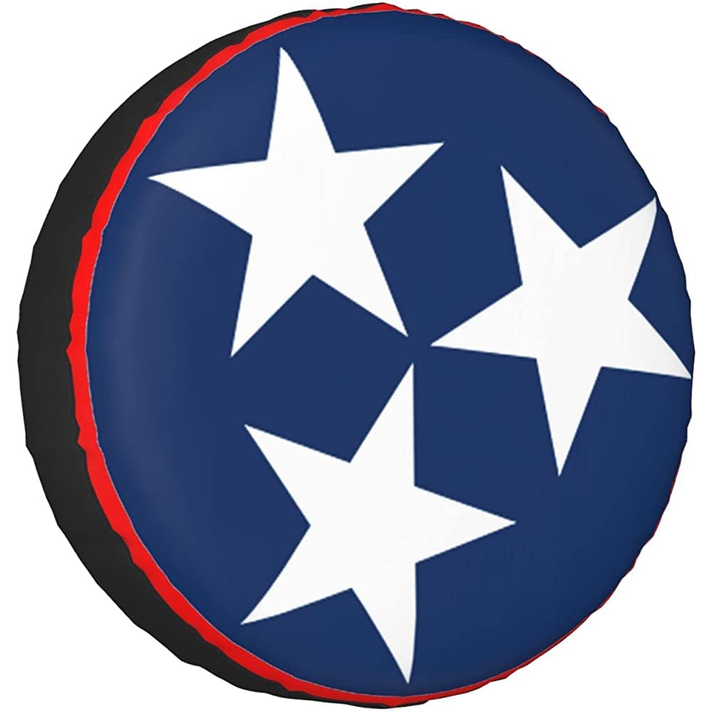 452 Reifen Schutzhülle Tri-Star-Flagge Von Tennessee Universal Ersatzradabdeckungen Wetterfest Radschutzhülle Für Trailer,Fahrzeuge,SUV 16 inch von 452