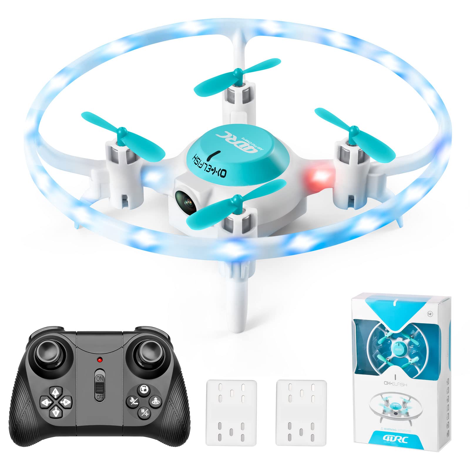 4DRC V5 Mini Drohne für Kinder und Anfänger,RC Quadrocopter mit LED-Licht,Flugbahnflug,One Key Start,Kreisfliege,Höhenhaltung,3D Flips,Spielzeug Geschenk Kinderdrohne von 4DRC