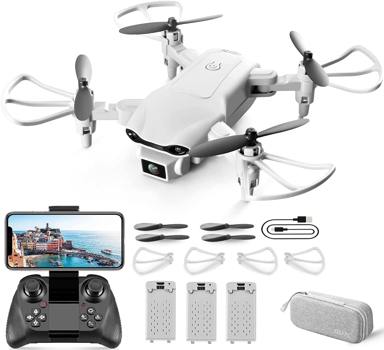 4DRC V9 Drohne mit Kamera für Kinder,RC Quadcopter mit Kamera 720P FPV Faltbare Drohnen Lange Flugzeit,Tap Fly,One Key Start,Headless Modus,360 Flip, Spielzeug Geschenke für Jungen Anfänger von 4DRC