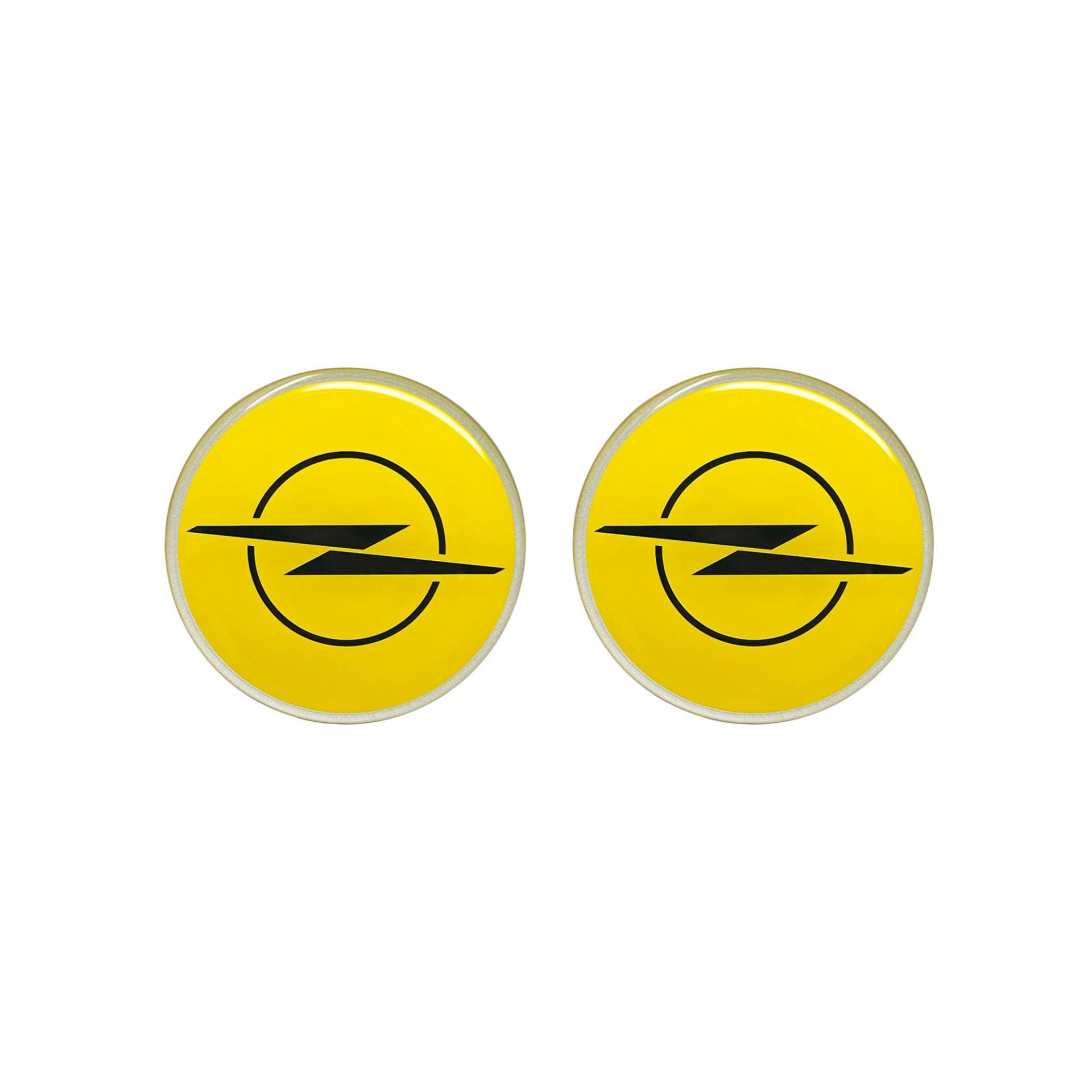 3D-Aufkleber kompatibel mit Opel, Lizenzware (Gelb, 21 mm) von 4R Quattroerre.it