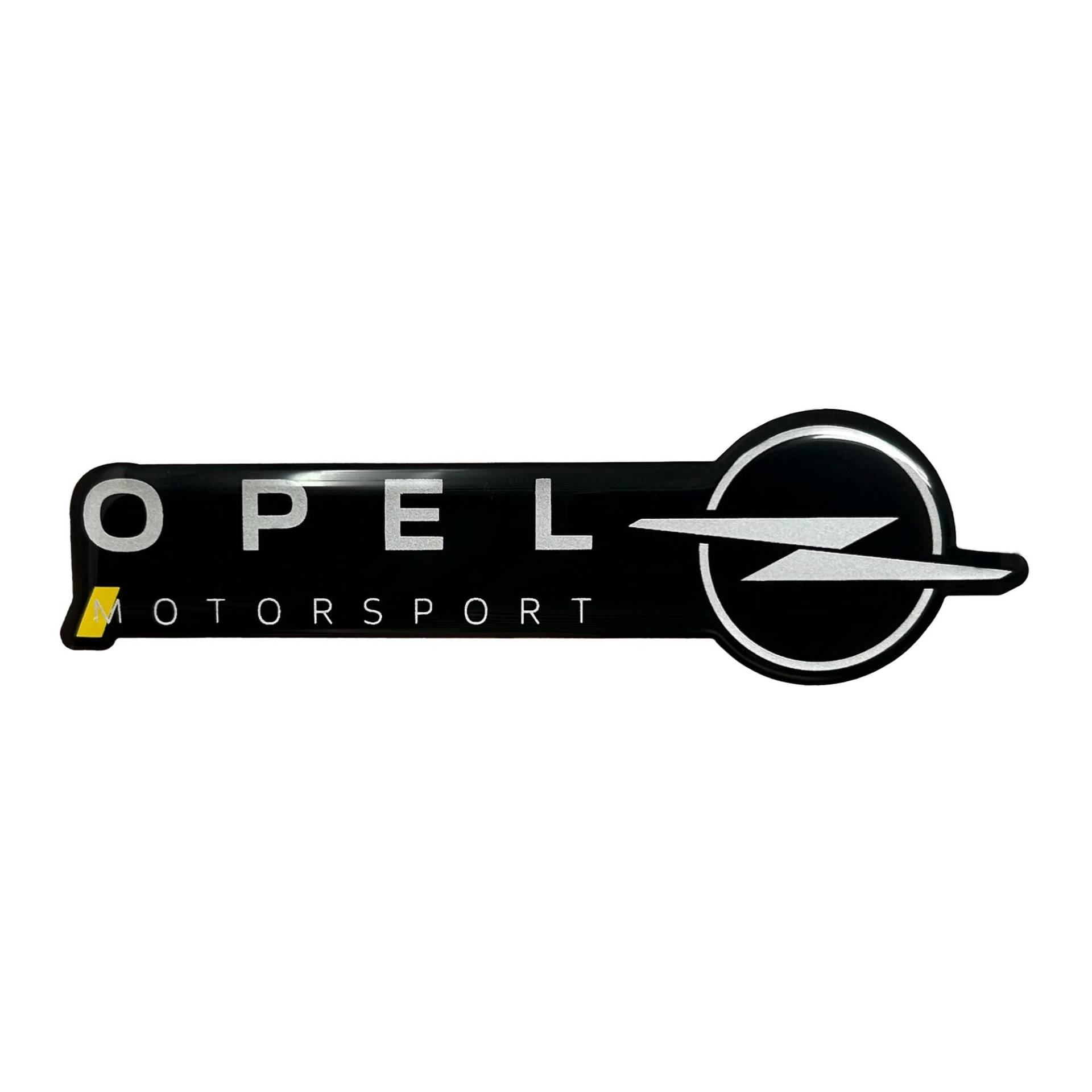 3D-Emblem, Aufkleber für Opel Motorsport, 38 x 90 mm (Schwarz) von 4R Quattroerre.it